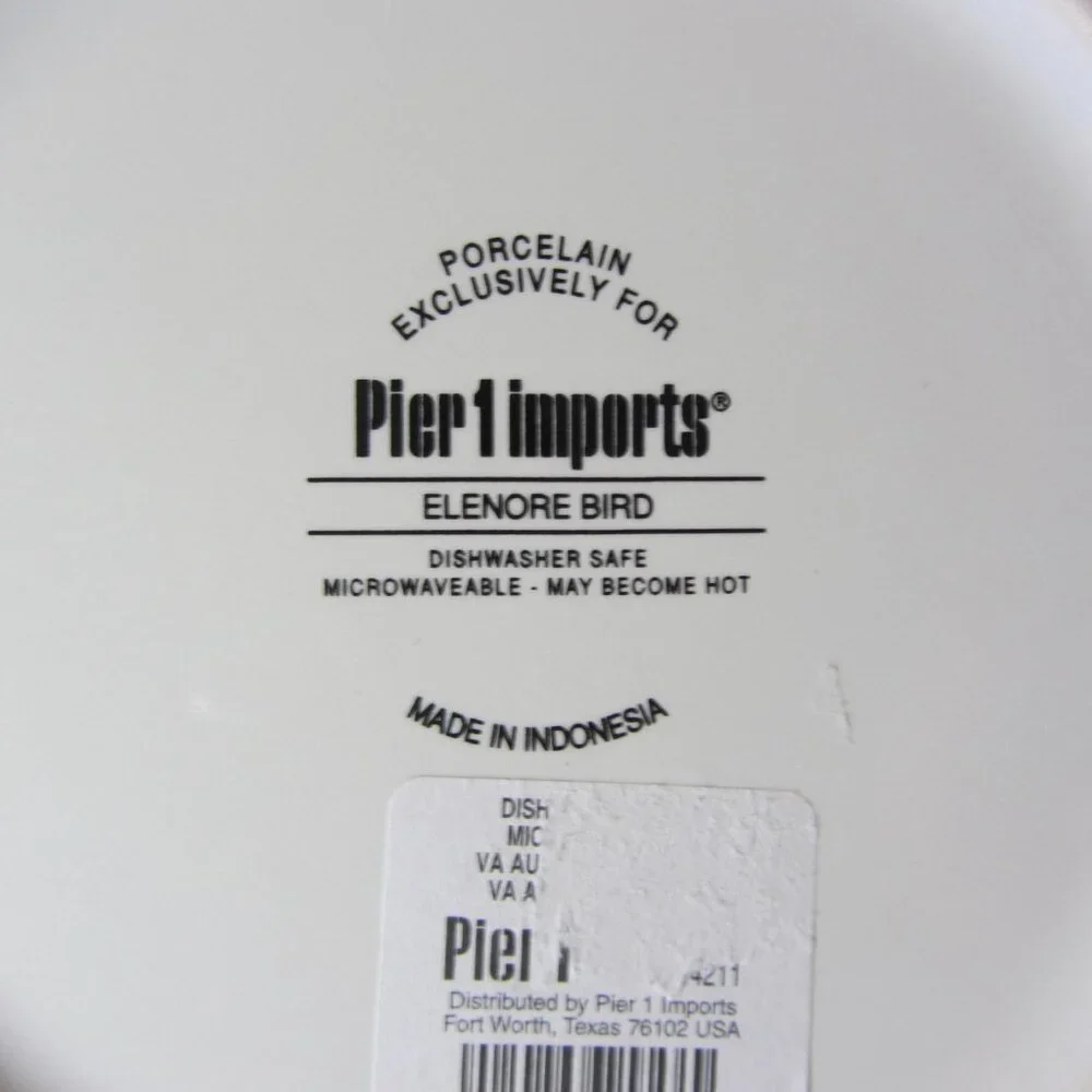 3 for $60 - pier 1 plate elenore bird NWT (W4272)